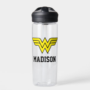 Bouteille D'eau Wonder Woman   Logo classique   Ajouter Votre Nom