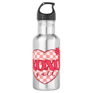 Bouteille D'eau XOXO Coeur rose mignon et amoureux