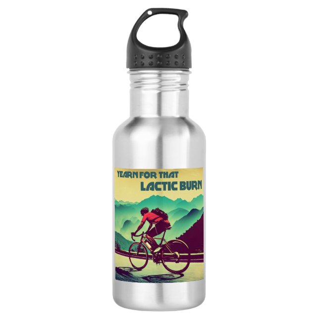 Bouteille D'eau Yearning Pour Cette Brûlure Lactique Cyclisme (Devant)