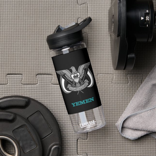 Bouteille D'eau Yéménite Fitness & Armoiries du Yémen / drapeau (Droite)