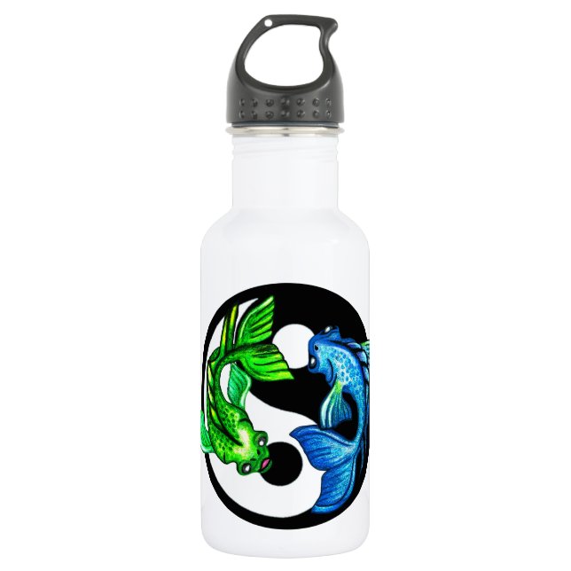 Bouteille D'eau Yin-Yang Koi Design (Devant)