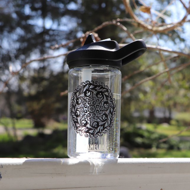 Bouteille D'eau Yin Yang Mandala (Créateur téléchargé)