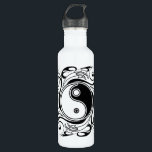 Bouteille D'eau Yin & Yang Symbol Black and White Tattoo Style<br><div class="desc">Decorative Ying Yang Symbol Psychedelic Black and White Tattoo Style Art Design. Originally created with Hi Quality Vector Graphic Art Copyright BluedakArt TheChameleonArt.</div>