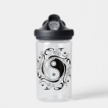 Bouteille D'eau Yin & Yang Symbol Black and White Tattoo Style<br><div class="desc">Decorative Ying Yang Symbol Psychedelic Black and White Tattoo Style Art Design. Originally created with Hi Quality Vector Graphic Art Copyright BluedakArt TheChameleonArt.</div>