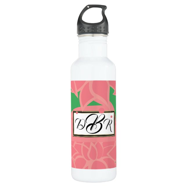 Bouteille D'eau Yoga Lotus Monogramme (Devant)