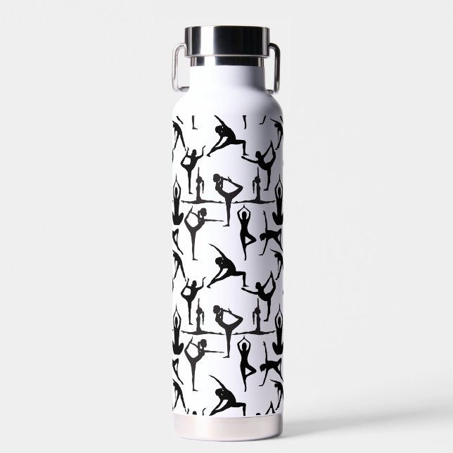 Bouteille D'eau Yoga pose motif 01.w BG (Avant)