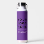 Bouteille D'eau Your Business Logo Website Custom Water Bottle<br><div class="desc">Your Business Logo Website or slogan Custom Water Bottle. A simple modern design in purple and white,  for a stylish and professional look. Any color,  any font,  no minimum.</div>