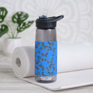 Bouteille D'eau Zèbre bleu sauvage moderne