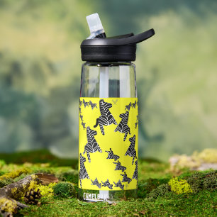 Bouteille D'eau Zèbre jaune sauvage moderne