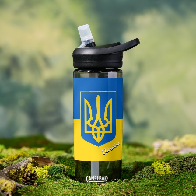 bouteille d'Ukraine, drapeau patriotique ukrainien (Extérieur)