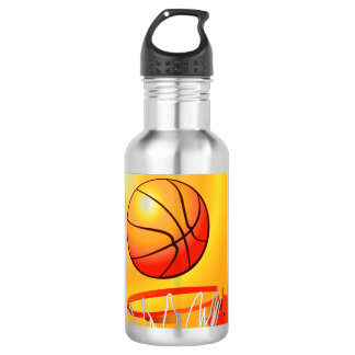 Bouteille en acier inoxydable de basket