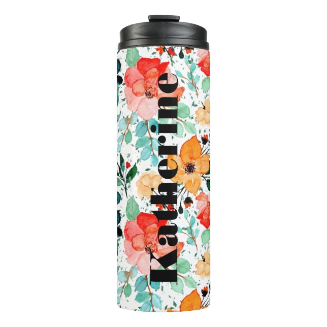 Bouteille Isotherme Joli motif Floral (Devant)