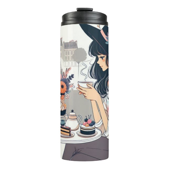 Bouteille isotherme pause café Paris (Devant)