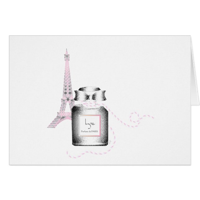 Bouteille Parfum avec tour Eiffel et corde (Devant horizontal)