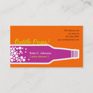 Bouteille Pops Pink Fun Carte de visite de profil
