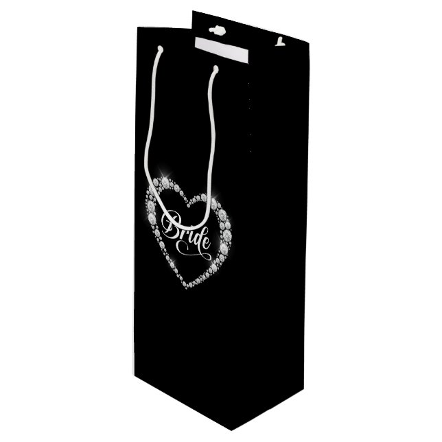 Bouteille Sac Cadeau de Mariée pour un Mariage (Devant Angle)