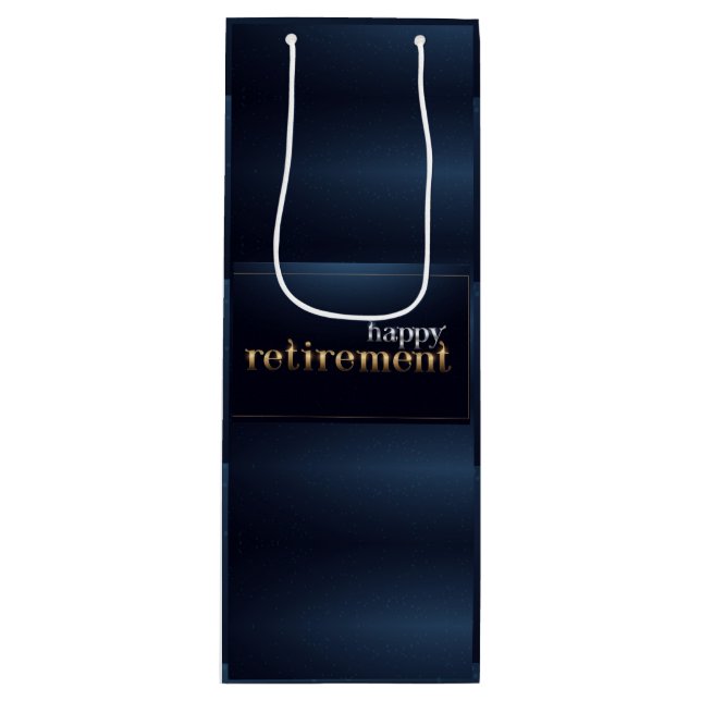 Bouteille Sac Cadeau de Vin pour Bonne Retraite (Devant)