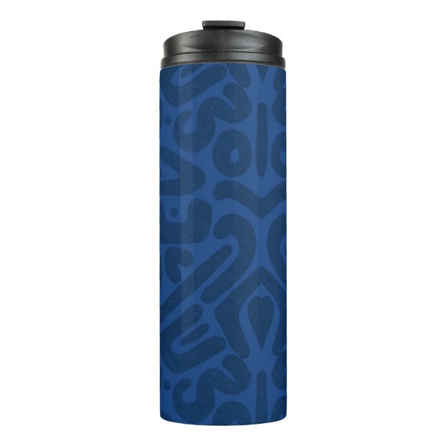 Bouteille thermique Motif bleu (Devant)