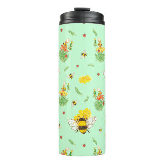 Bouteille thermos avec abeilles et jus de fortune