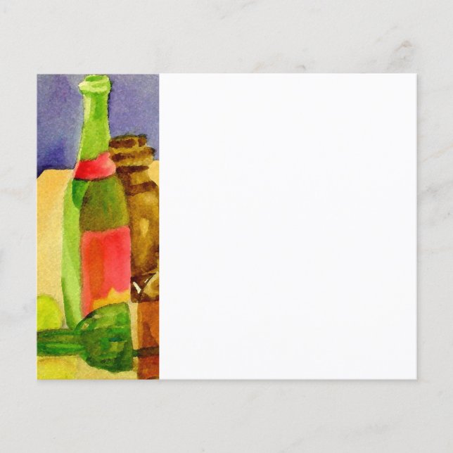 Bouteilles aquarelles (Devant)