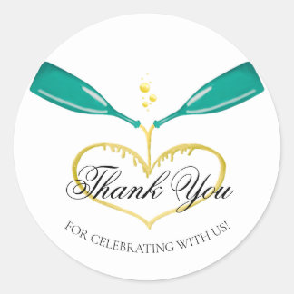 Bouteilles de Champagne Sticker Mariage Classic Ro