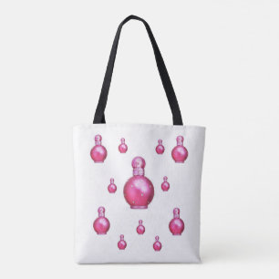 Bouteilles de parfum spa rose sac fourre-tout