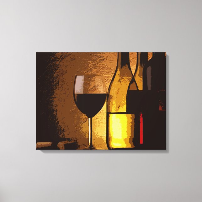 bouteilles de vin imprimé toile enveloppé (Recto)