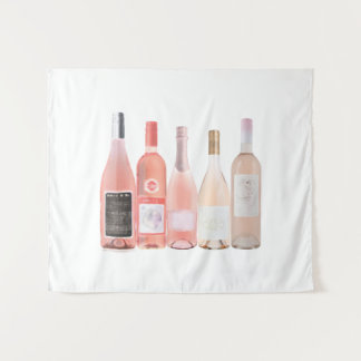 Bouteilles de vin rose Tapisserie