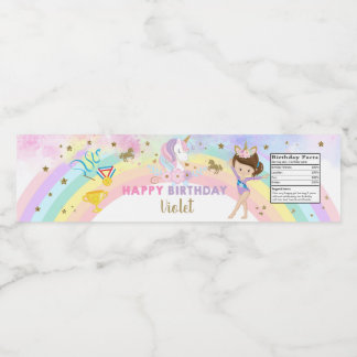 Bouteilles D'eau Étiquette de bouteille d'anniversaire pour fille d