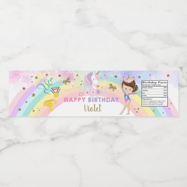 Bouteilles D'eau Étiquette de bouteille d'anniversaire pour fille d (Étiquettes simples)