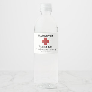 Bouteilles D'eau Étiquette de bouteille pour kit de secours de hang