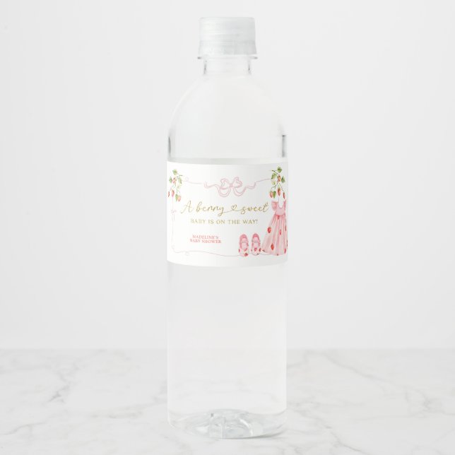 Bouteilles D'eau Étiquette de bouteille pour vêtements de bébé fill (Devant)