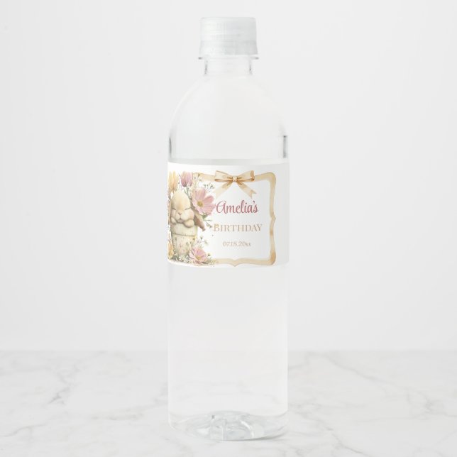 Bouteilles D'eau Étiquette de nourriture et boisson pour le premier (Devant)
