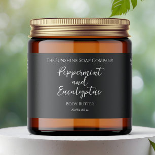 Bouteilles D'eau Étiquette minimaliste pour pot de cosmétiques étan