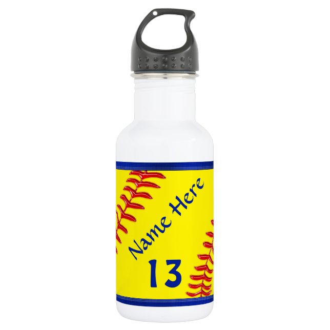 Bouteilles d'eau personnalisées du base-ball (Devant)