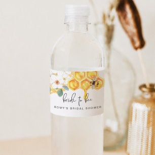 Bouteilles D'eau ROMY Rustique Étiquette pour Mariage avec Abeille 