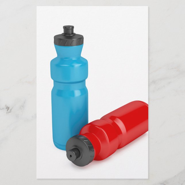 Bouteilles en plastique bleu et rouge (Devant)
