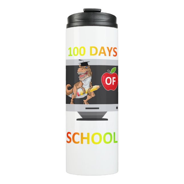 Bouteilles Isothermes 100 Jours D'École Virtual Learning Quaran Étudiant (Devant)