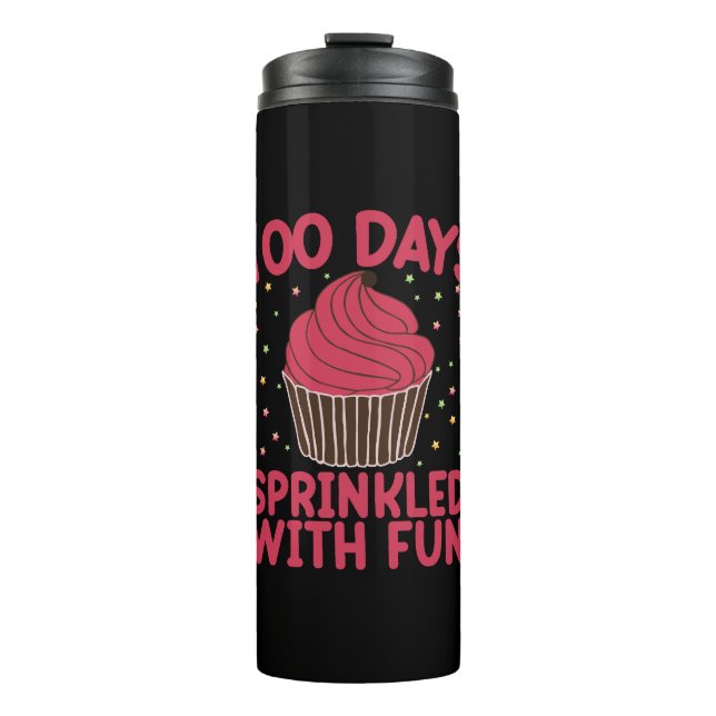 Bouteilles Isothermes 100 Jours Parsemés De Fun Cupcake Écolière  (Devant)
