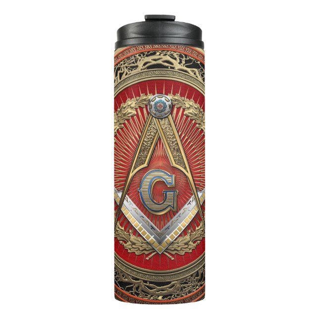 Bouteilles Isothermes [200] Master Mason - Gold Carré & Compass (Devant)