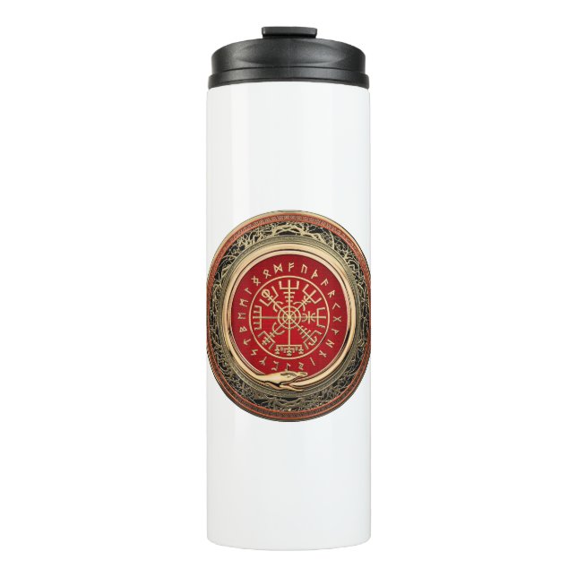 Bouteilles Isothermes [200] Vegvisir - Viking Gold Magic Runic Compass (Devant)