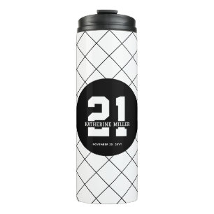 Bouteilles Isothermes 21e anniversaire personnalisé Moderne et élégant