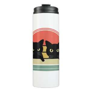 Bouteilles Isothermes 2 Chats noirs Pékin Vintage Retro Chat Animal Love