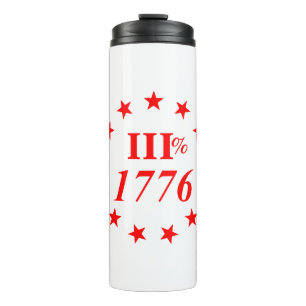 Bouteilles Isothermes 3% 1776 Etoiles #USAPatriotGraphics ©WhiteTigerLLC