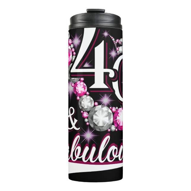 Bouteilles Isothermes 40 et fabuleux 40 ans 40e anniversaire Diamond (Devant)