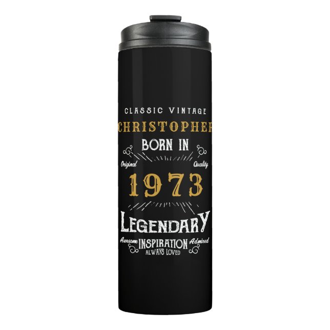 Bouteilles Isothermes 50th Birthday 1973 Legendary Black Gold Ajouter un (Devant)