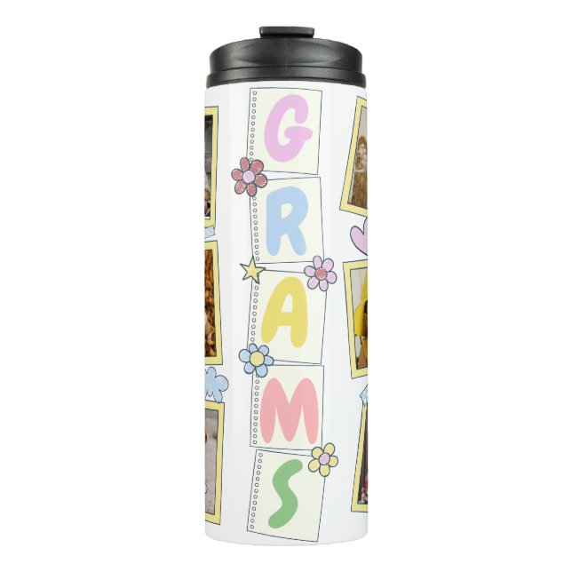 Bouteilles Isothermes 6 Photo Collage mignon bébé rose Bleu Granny (Devant)