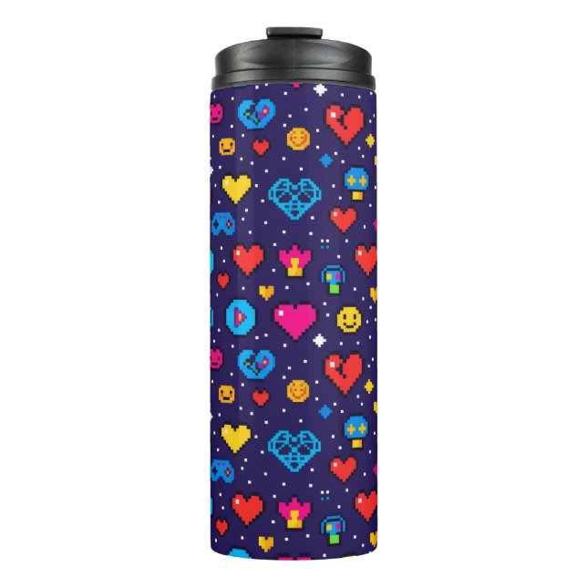 Bouteilles Isothermes 8-Bit Pixel Gaming Insulated Travel Tumbler (Devant)
