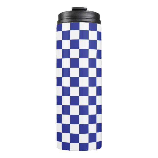Bouteilles Isothermes à damiers bleu et blanc (Devant)