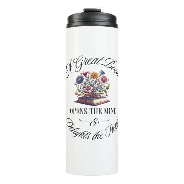 Bouteilles Isothermes A Great Book Delights Floral  (Devant)